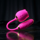 Vibrador Sophie Rosa 2 em 1 Recarregável 10 Modos Vibração e Pulsação