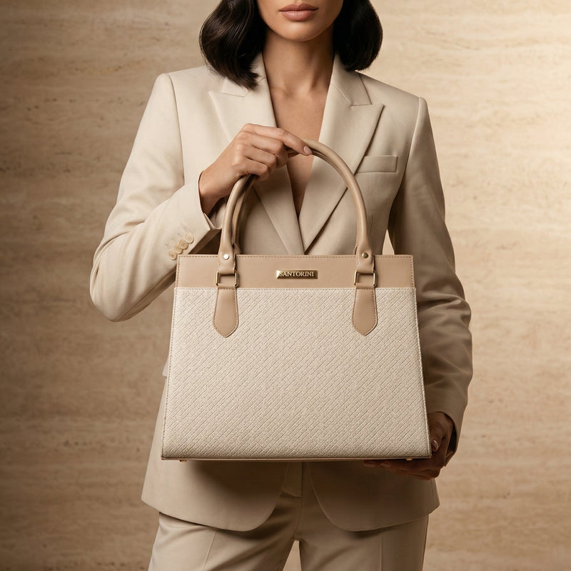 Bolsa Feminina Grande Santorini Handbag Espaçosa e Elegante