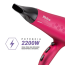 Secador de Cabelos Philco Íons Tourmaline 2200W Bivolt PSC2350